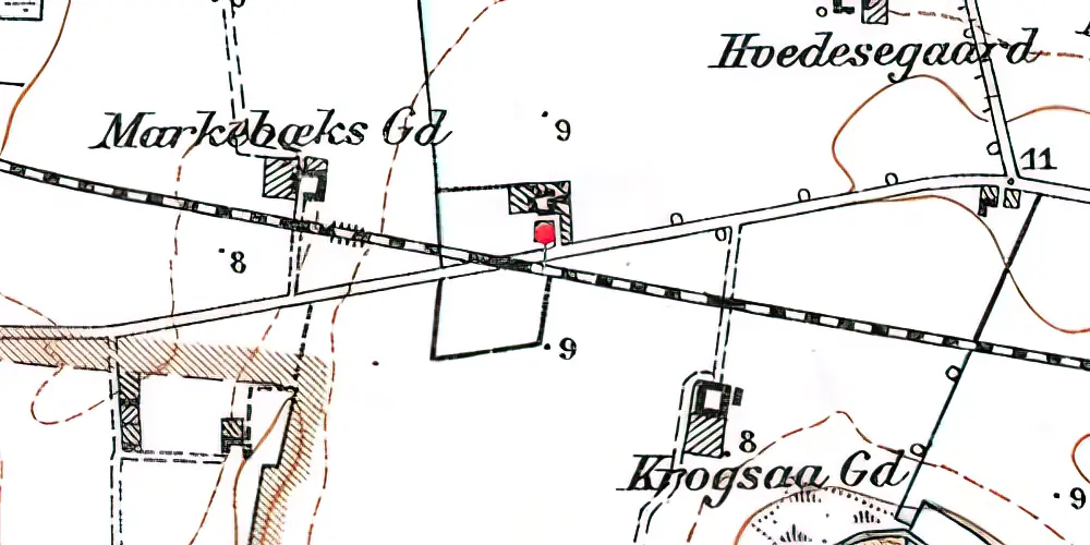 Historisk kort over Strølille Trinbræt