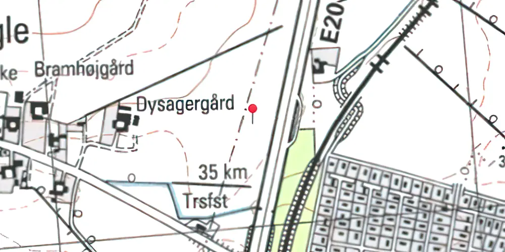 Historisk kort over Køge Nord Trinbræt