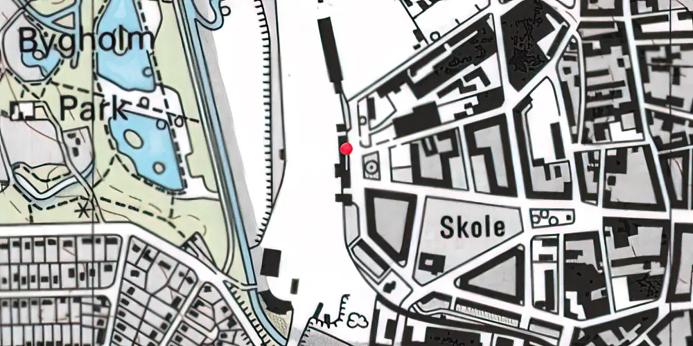 Historisk kort over Horsens Station