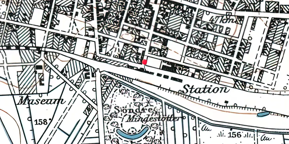 Historisk kort over Herning Station [1877-1906]