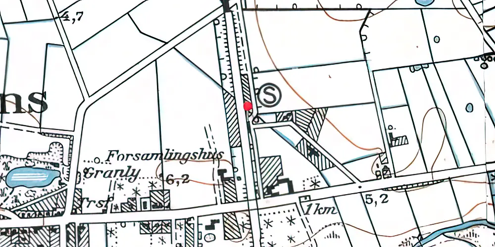 Historisk kort over Brøns Station [1887-1967]