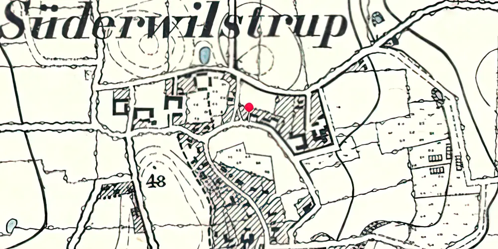 Historisk kort over Sønder Vilstrup Station