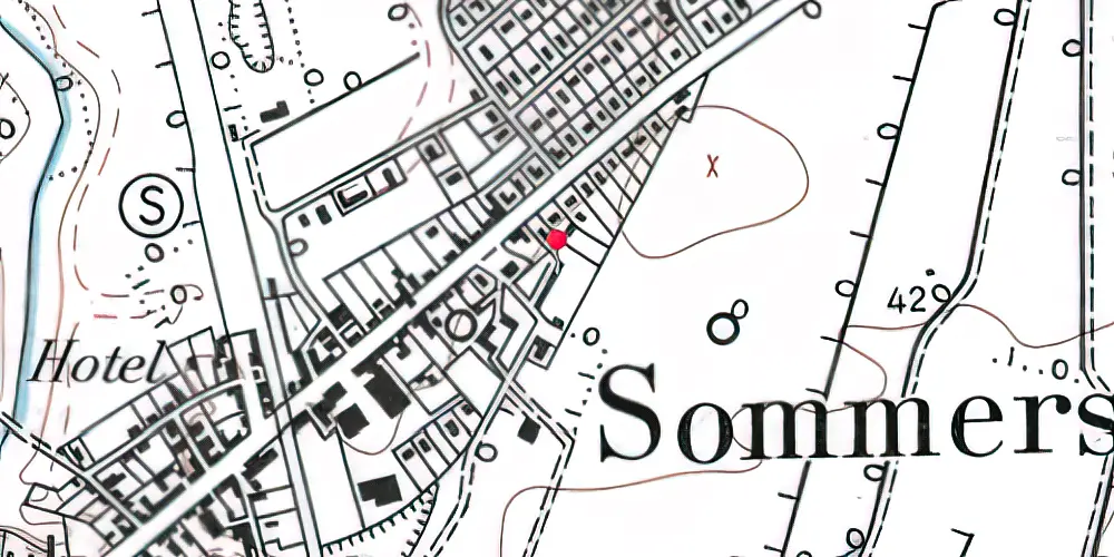 Historisk kort over Sommersted Amtsbanegård
