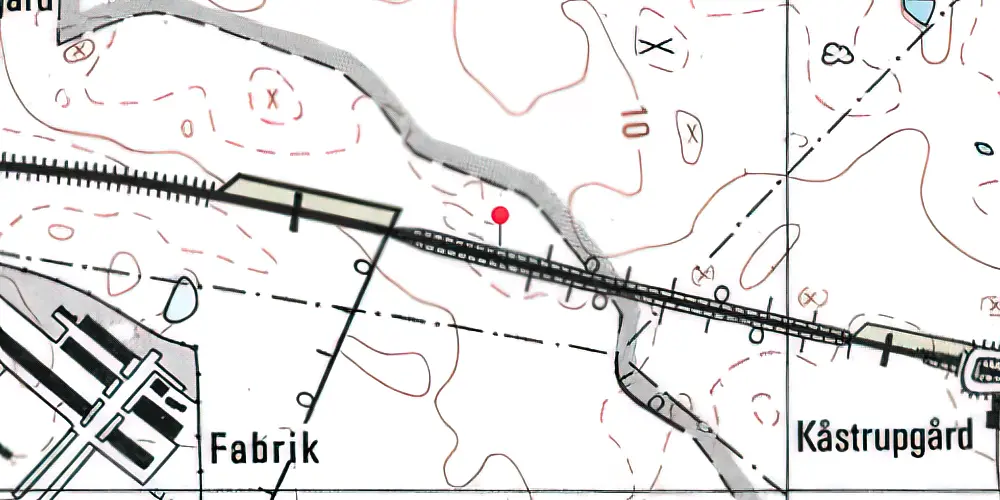 Historisk kort over Kalundborg Øst Trinbræt