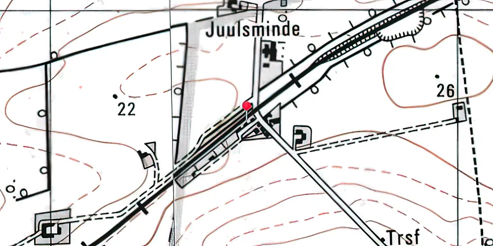 Historisk kort over Ålsø Trinbræt