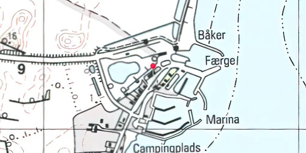 Historisk kort over Spodsbjerg Station