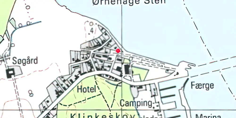 Historisk kort over Kragenæs Station
