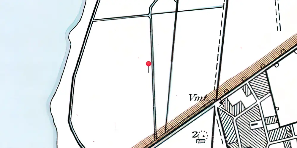 Historisk kort over Vestamager Metrostation