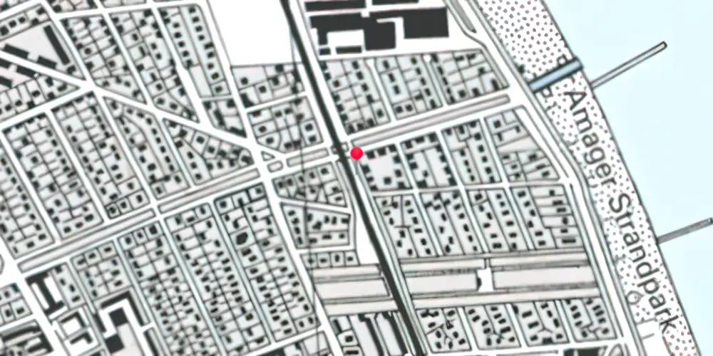 Historisk kort over Amager Strand Metrostation