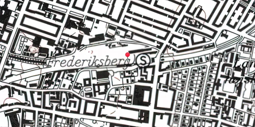 Historisk kort over Frederiksberg Metrostation