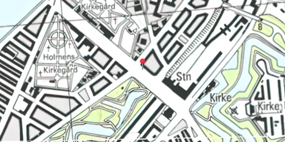 Historisk kort over Østerport Metrostation