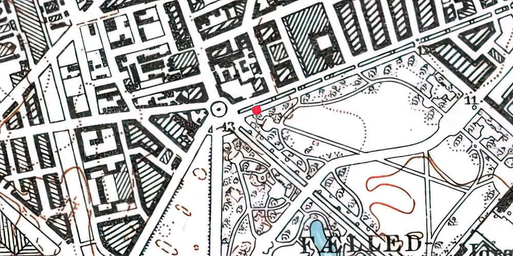 Historisk kort over Vibenshus Runddel Metrostation
