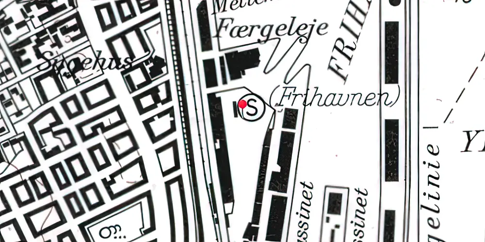 Historisk kort over Frihavnens Station