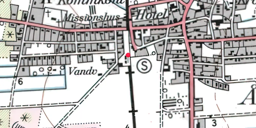Historisk kort over Ålbæk Station [1890-1934]