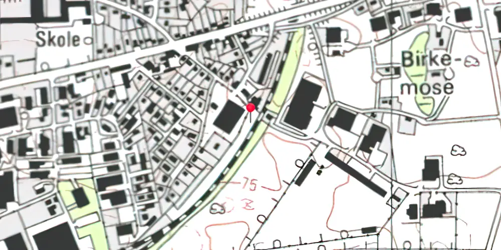 Historisk kort over Hasselager Station [1868-1945]