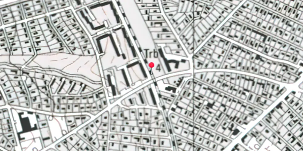 Historisk kort over Vestre Strandallé Letbanestation
