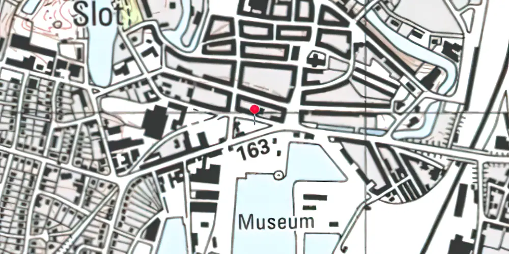 Historisk kort over Nyborg Lokal Station [1934-1949]