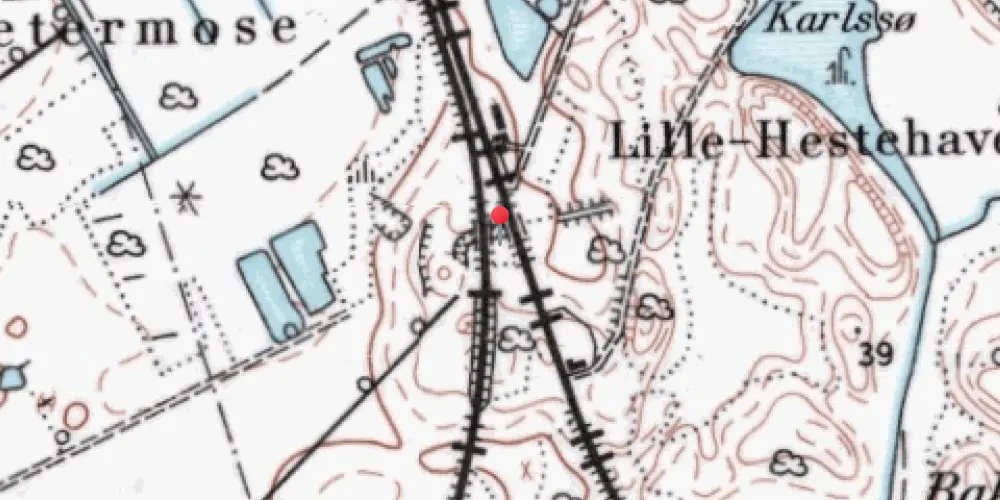 Historisk kort over Favrholm Trinbræt