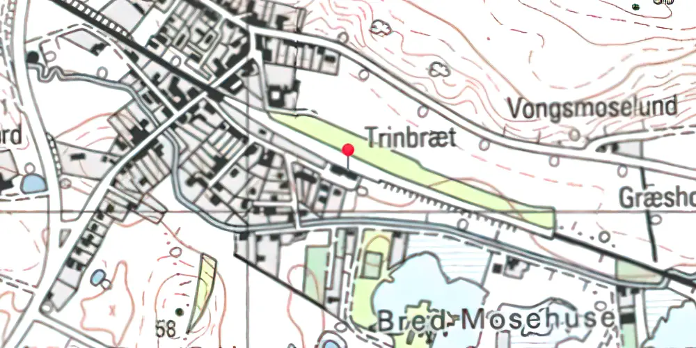 Historisk kort over Bred Station [1908-1970]