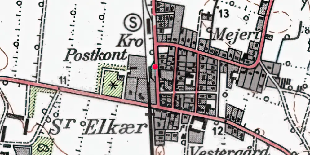 Historisk kort over Sulsted Station [1871-1972]