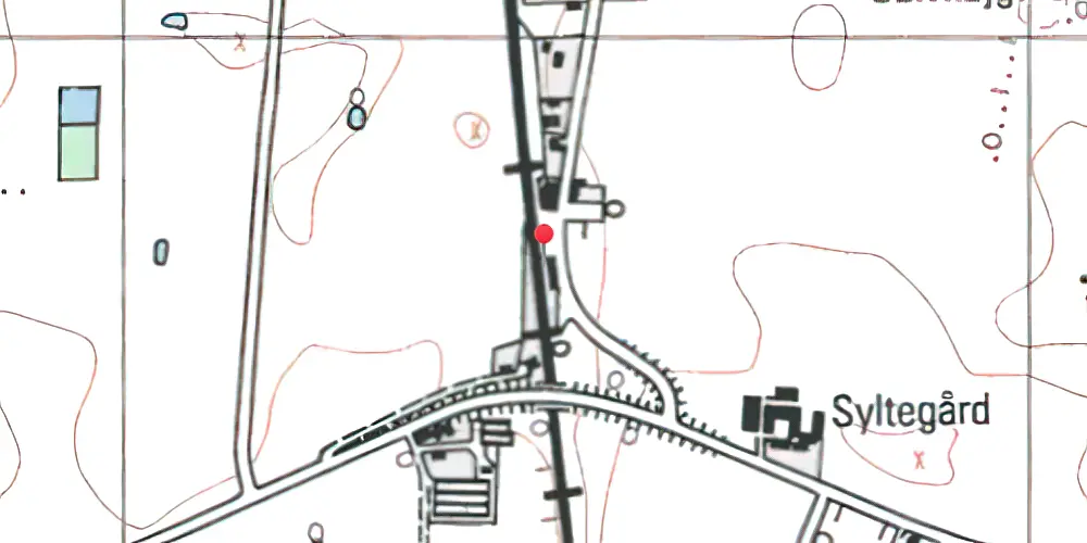 Historisk kort over Tingsted Teknisk Station