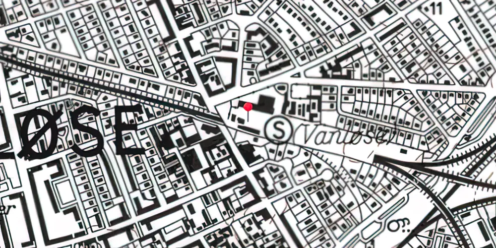 Historisk kort over Vanløse Station [1913-1941]