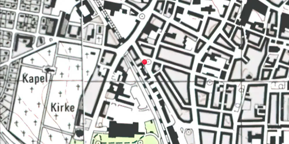 Historisk kort over Aalborg Godsbanegård [1902-1959]