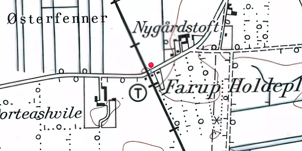 Historisk kort over Farup Billetsalgssted [1875-1923]