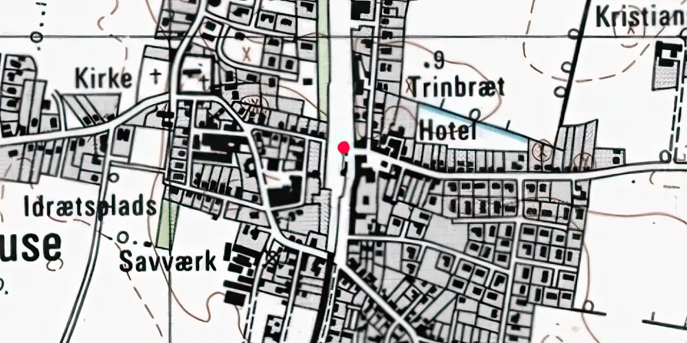 Historisk kort over Eskilstrup Station [1872-1973]