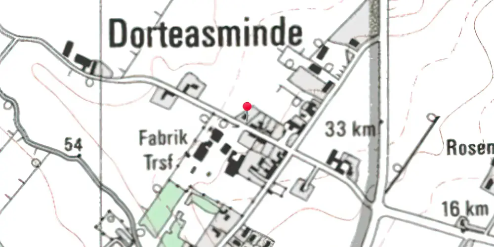 Historisk kort over Dortheasminde Trinbræt med Sidespor [1892-1899]