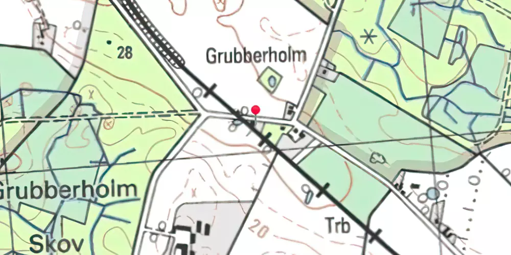 Historisk kort over Grubberholm Billetsalgssted [1881-1898]