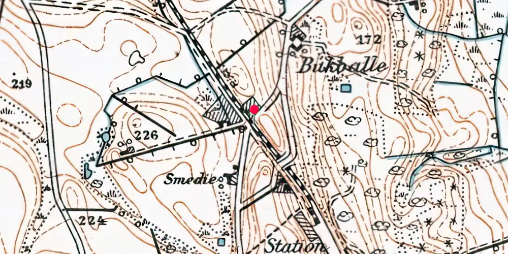 Historisk kort over Hylke Billetsalgssted [1868-1896]