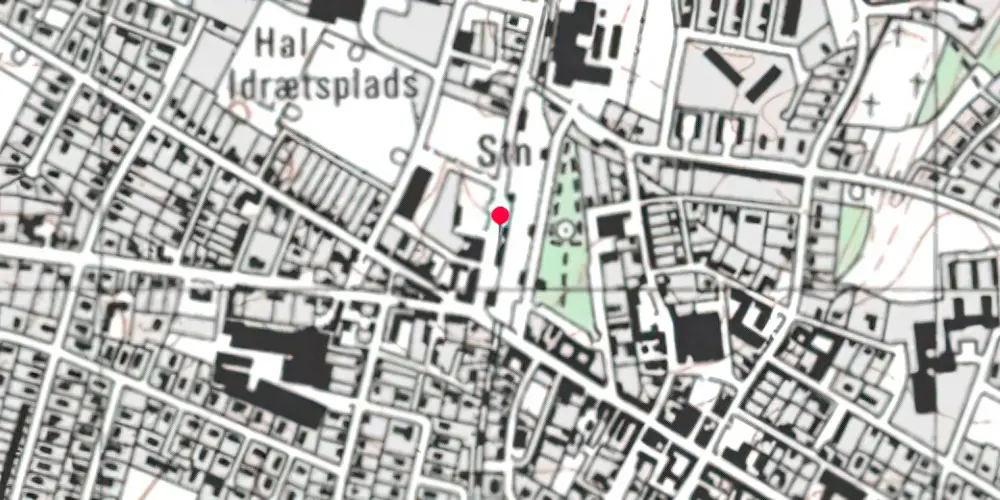 Historisk kort over Hurup Thy Station [1882-1967]