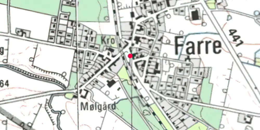 Historisk kort over Farre Station [1922-1969]