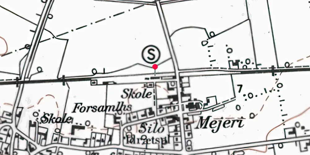 Historisk kort over Jejsing Station [1922-1969]