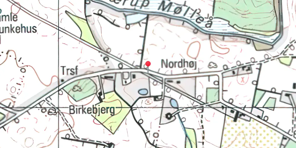 Historisk kort over Bredbjerg Trinbræt