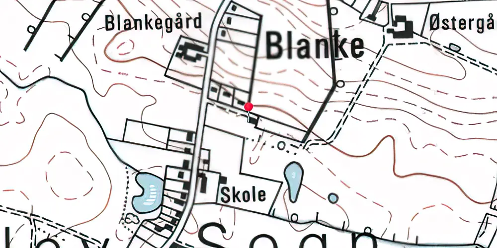 Historisk kort over Blanke Station