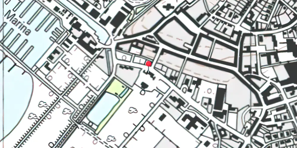 Historisk kort over Bogense Station