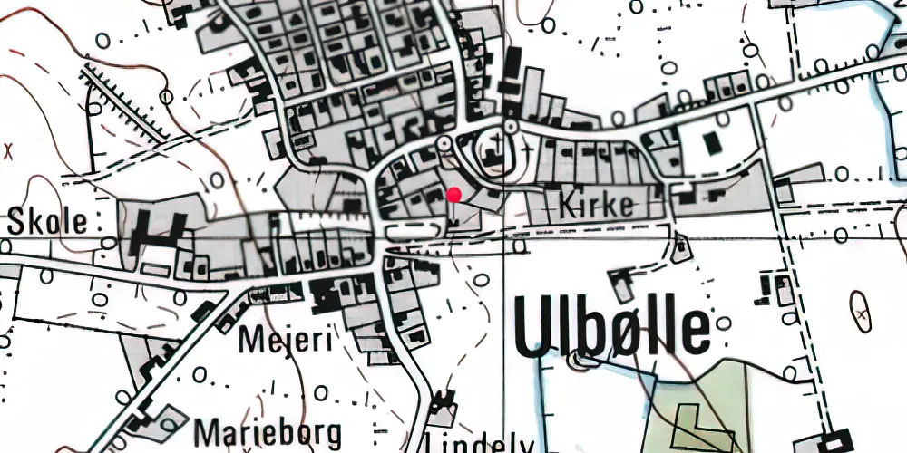 Historisk kort over Ulbølle Station