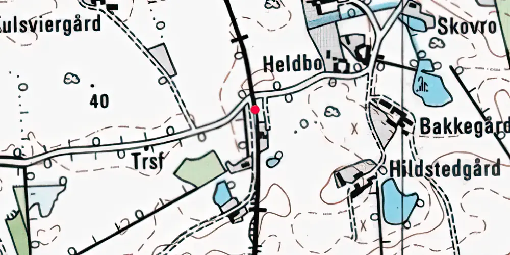 Historisk kort over Grønderup Trinbræt