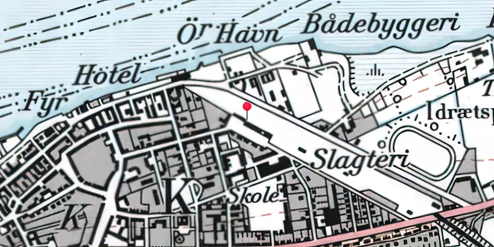 Historisk kort over Løgstør Station