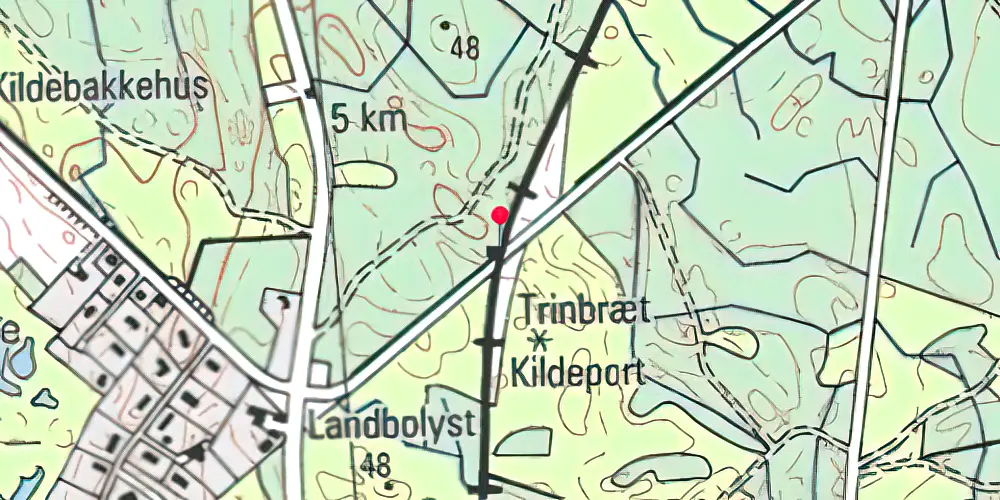 Historisk kort over Kildeport Trinbræt