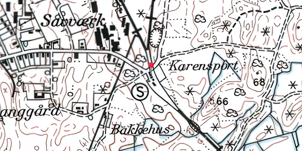 Historisk kort over Kagerup Station