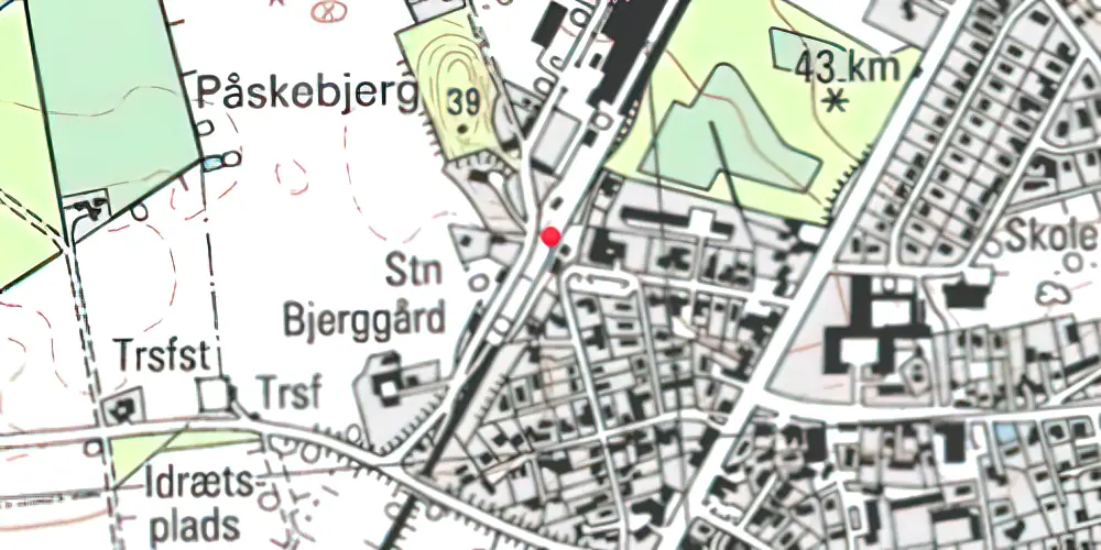 Historisk kort over Herfølge Station