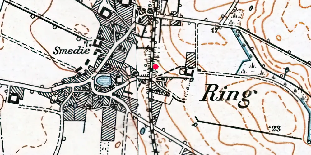 Historisk kort over Ring Trinbræt