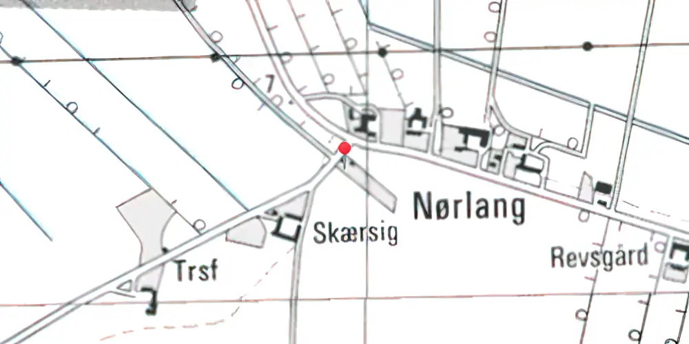 Historisk kort over Nørlang Trinbræt