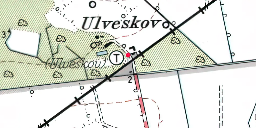 Historisk kort over Ulveskov Trinbræt