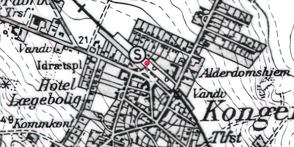Historisk kort over Kongerslev Station