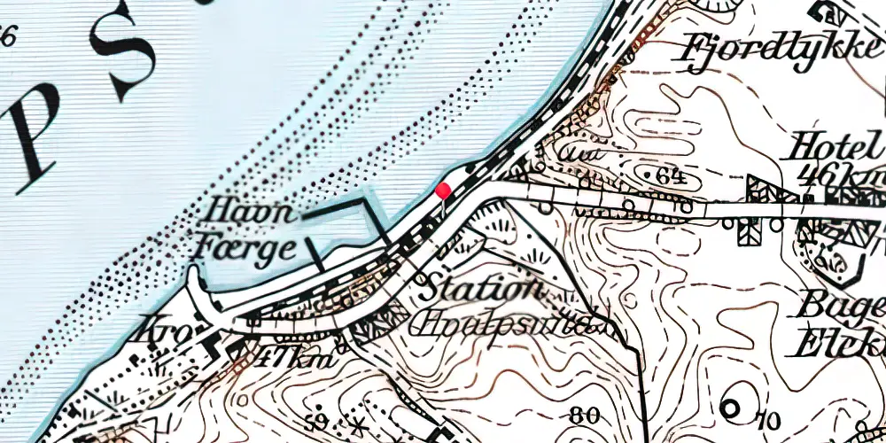 Historisk kort over Hvalpsund Station