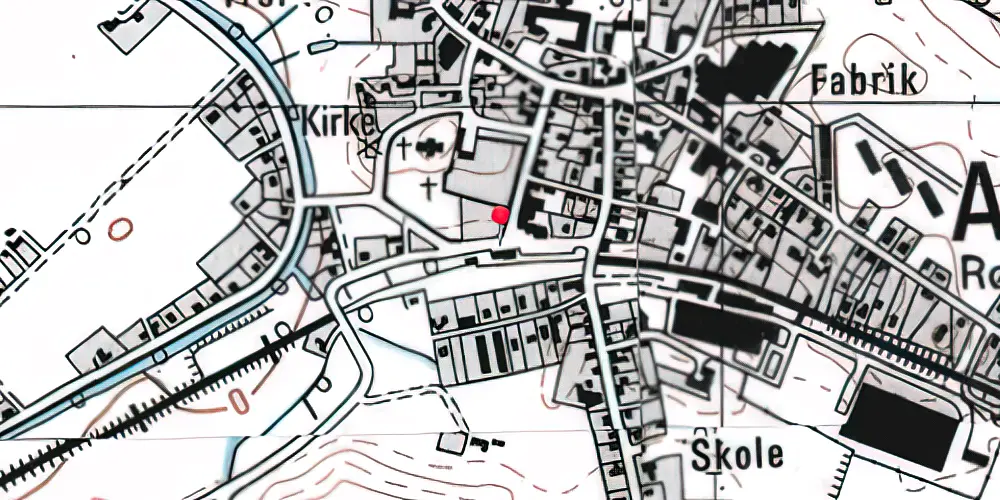 Historisk kort over Asnæs Station